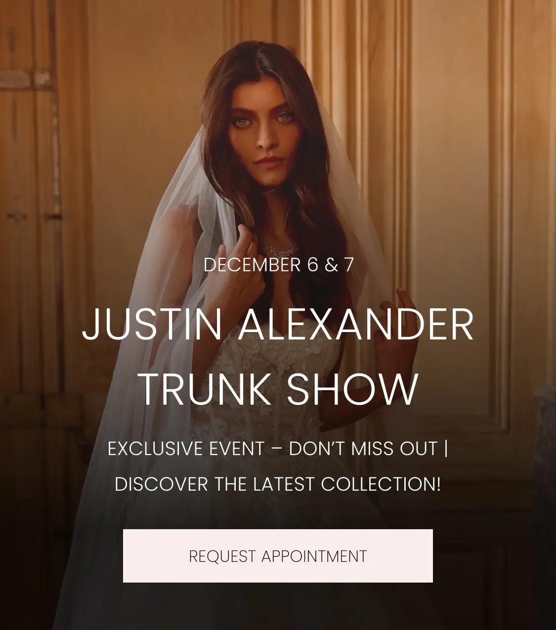 Justin Alexander Trunk Show Mobile  Banner