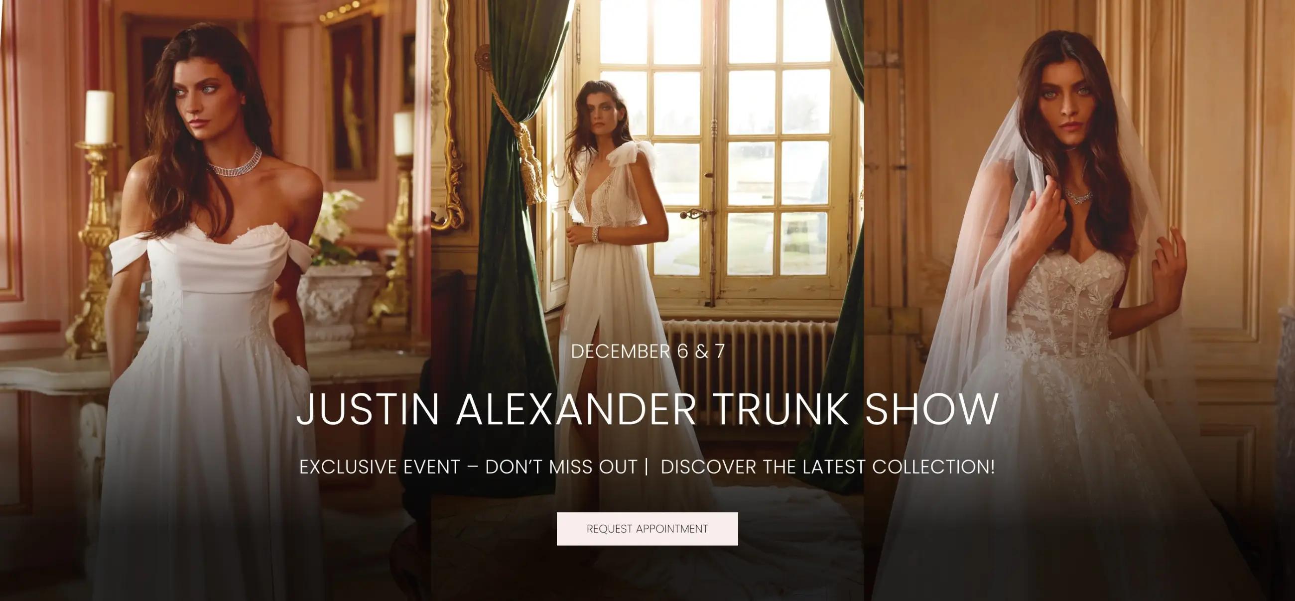 Justin Alexander Trunk Show Desktop Banner